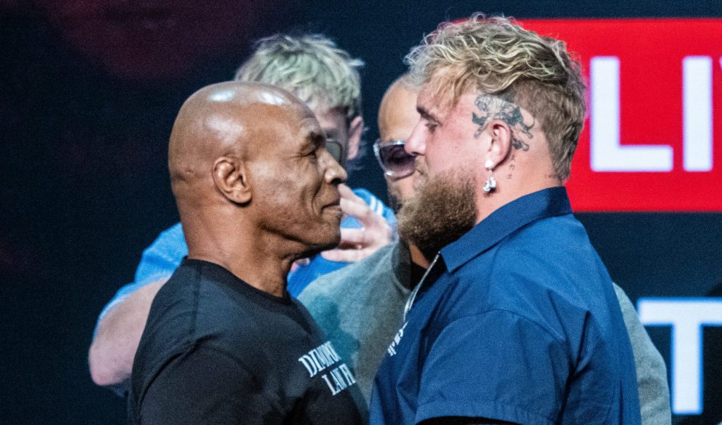 Tyson vs. Paul findet nicht wie geplant am 20. Juli statt. Mike Tyson musste sein Training aufgrund eines Magengeschwürs unterbrechen. (Foto: IMAGO / ZUMA Wire)